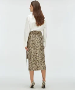HANNAH high waisted rok met slangenprint - snake