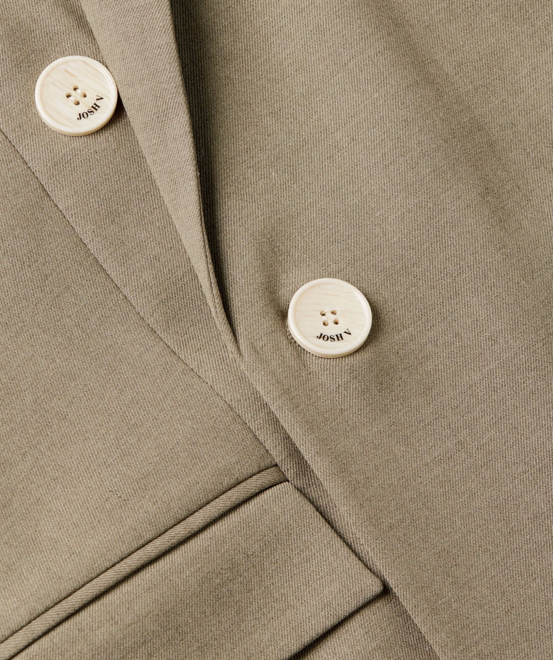 ISE straight fit blazer met strap - mink melange