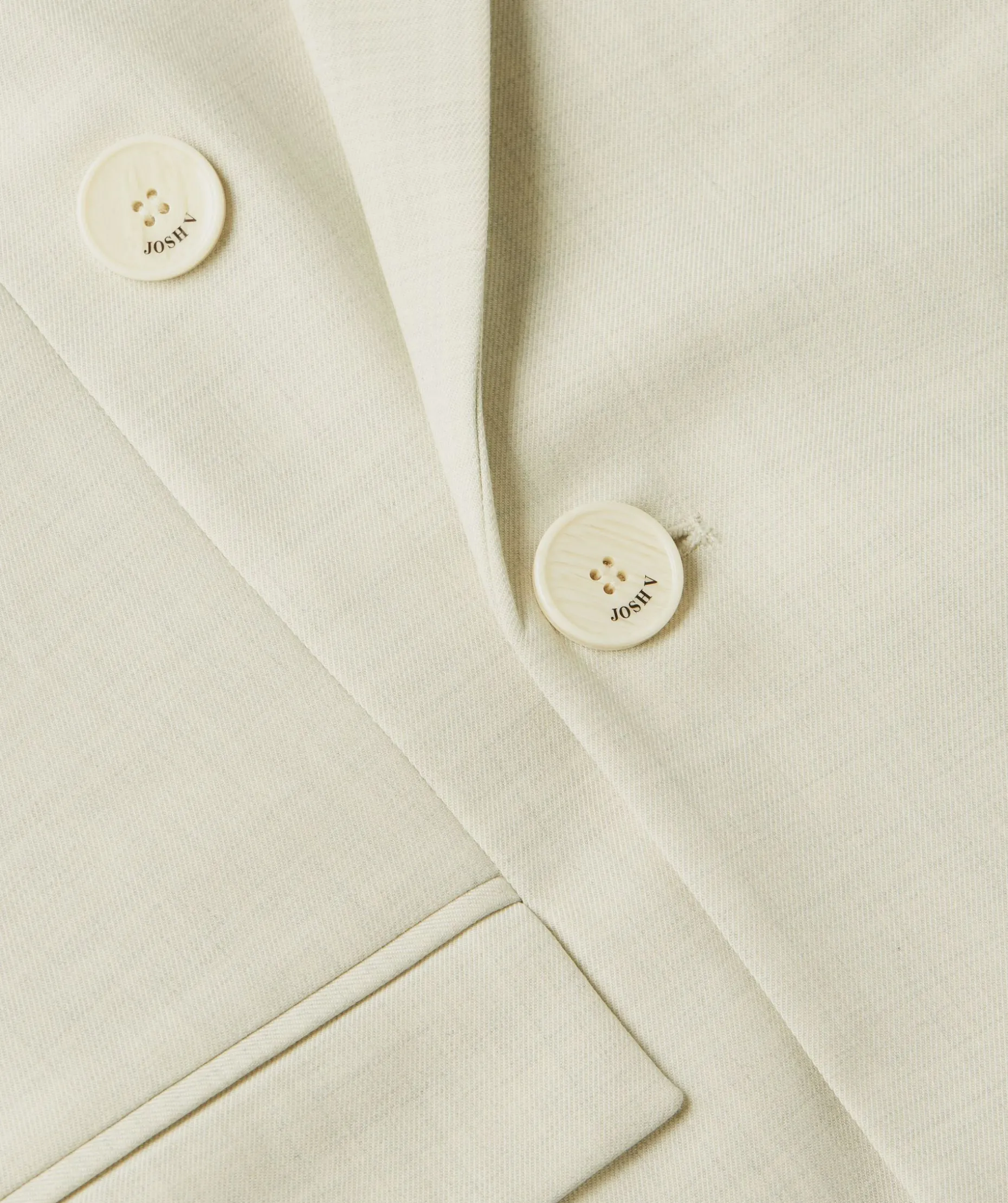 ISE straight fit blazer met strap - salt melange