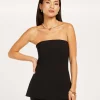 IVY fitted bustier top - black