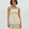 IVY fitted bustier top - light ecru