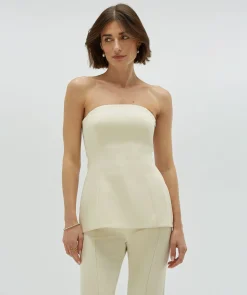 IVY fitted bustier top - light ecru