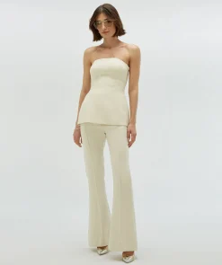 IVY fitted bustier top - light ecru