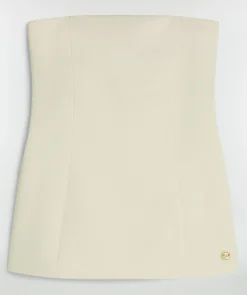 IVY fitted bustier top - light ecru