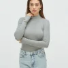JACKY super skinny fit coltrui met logo - grey melange