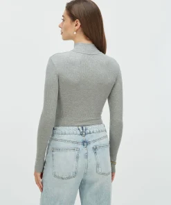 JACKY super skinny fit coltrui met logo - grey melange