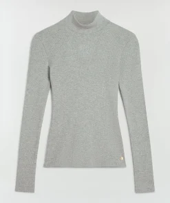 JACKY super skinny fit coltrui met logo - grey melange