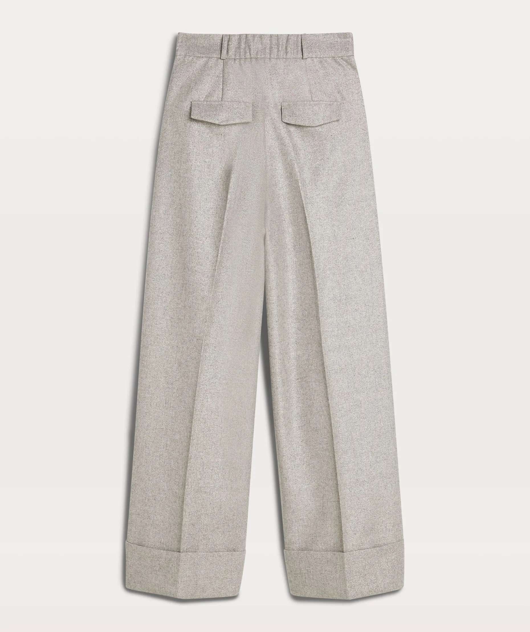 JAGGER wide leg pantalon met lurex - grey silver