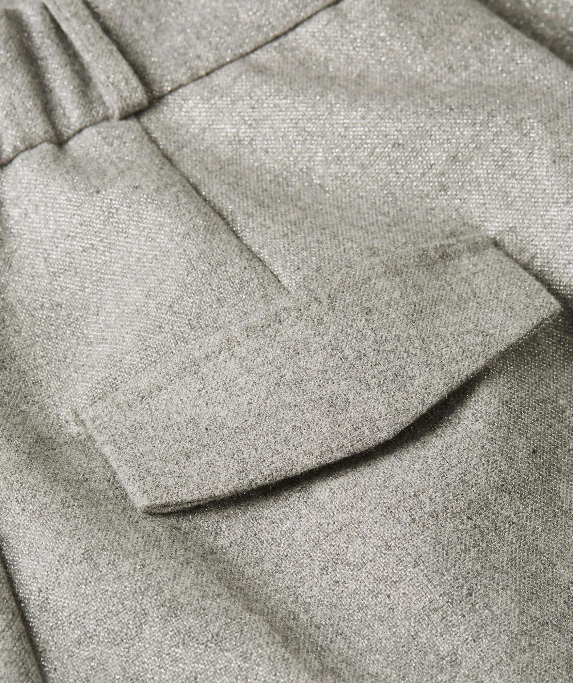 JAGGER wide leg pantalon met lurex - grey silver