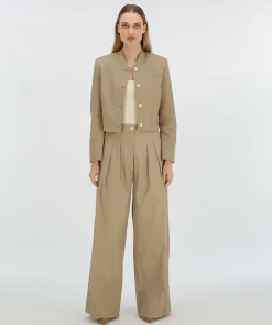JAMIE cropped jacket - light mink