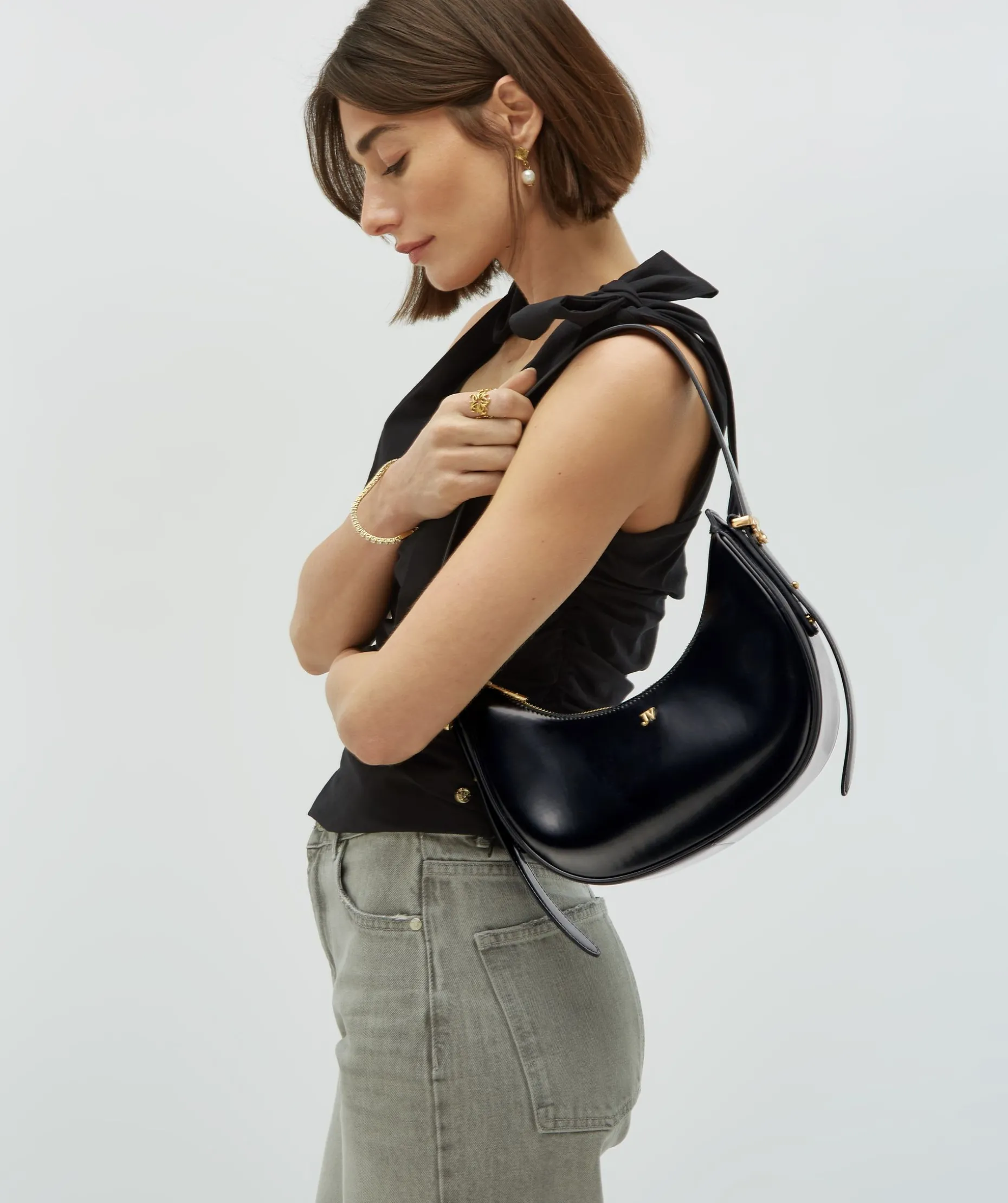 JANNE tas met logo - black