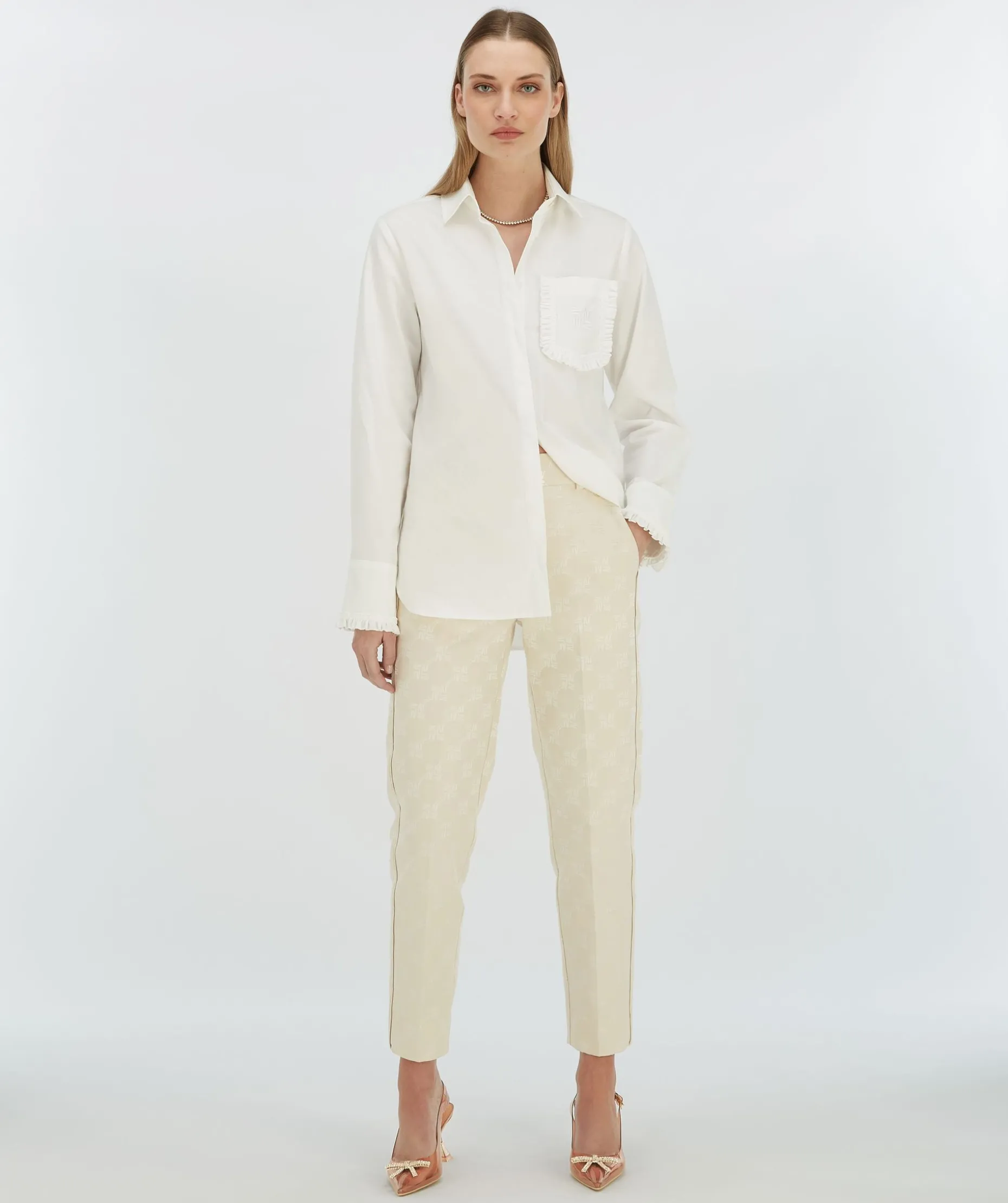 JENNIE regular fit blouse met ruches - off white