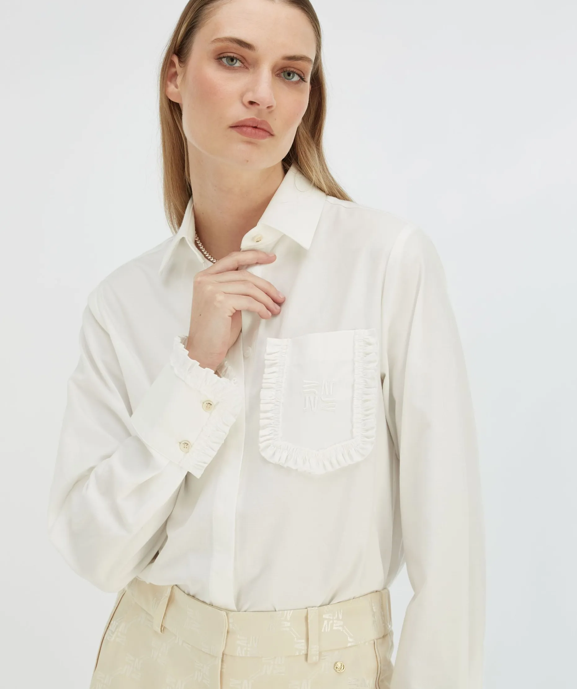 JENNIE regular fit blouse met ruches - off white