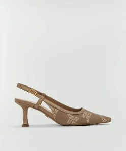 JINTHE slingbacks met logoprint - mink