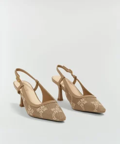 JINTHE slingbacks met logoprint - mink