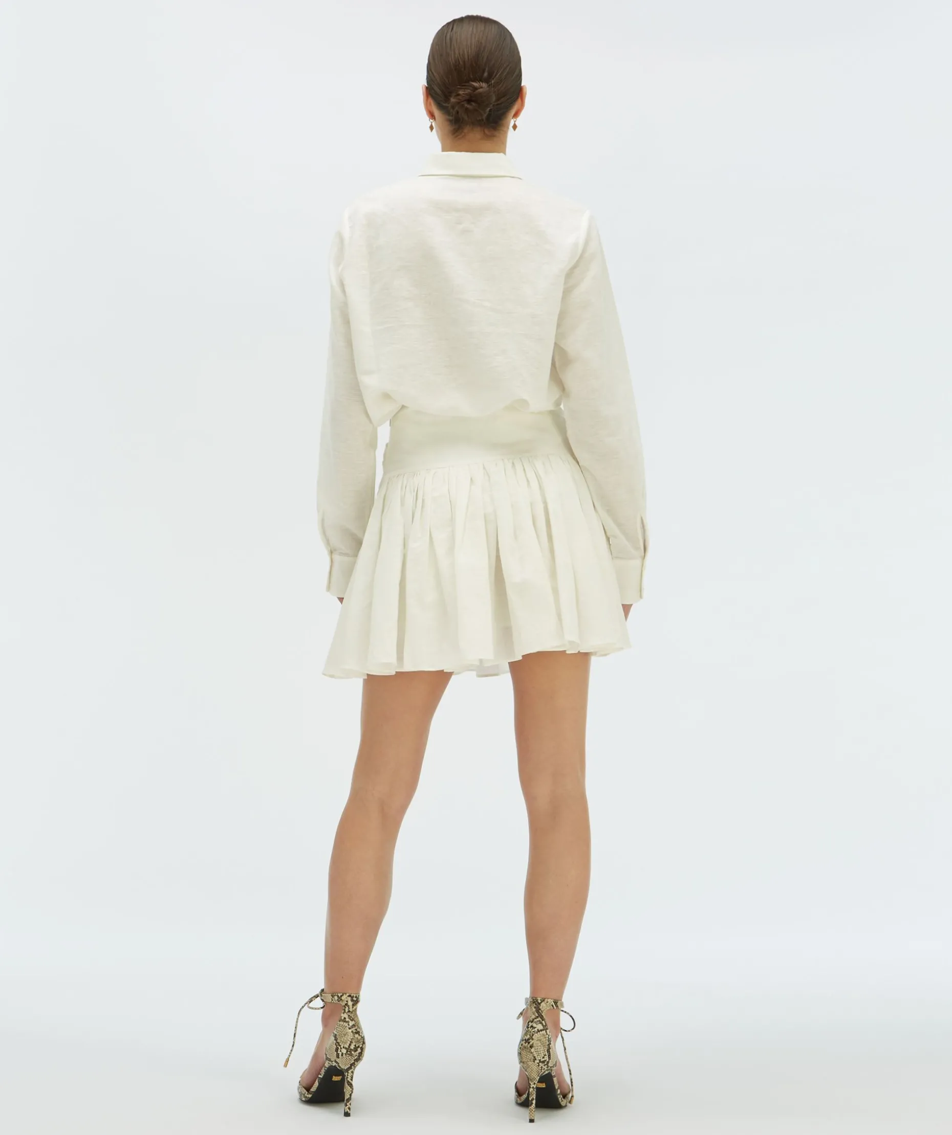 JUUL high waisted skort - off white