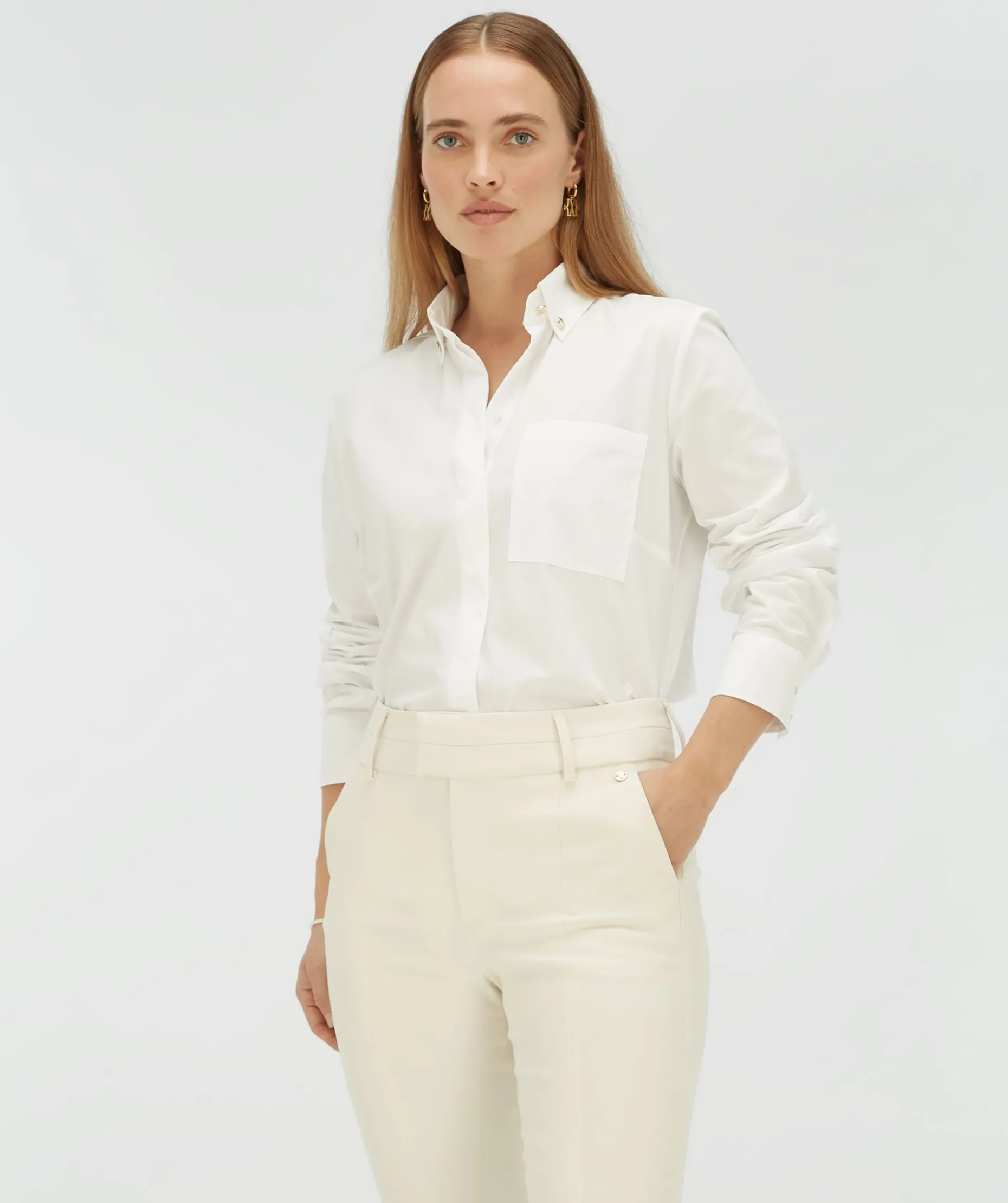 JV Charline fitted blouse - clean white