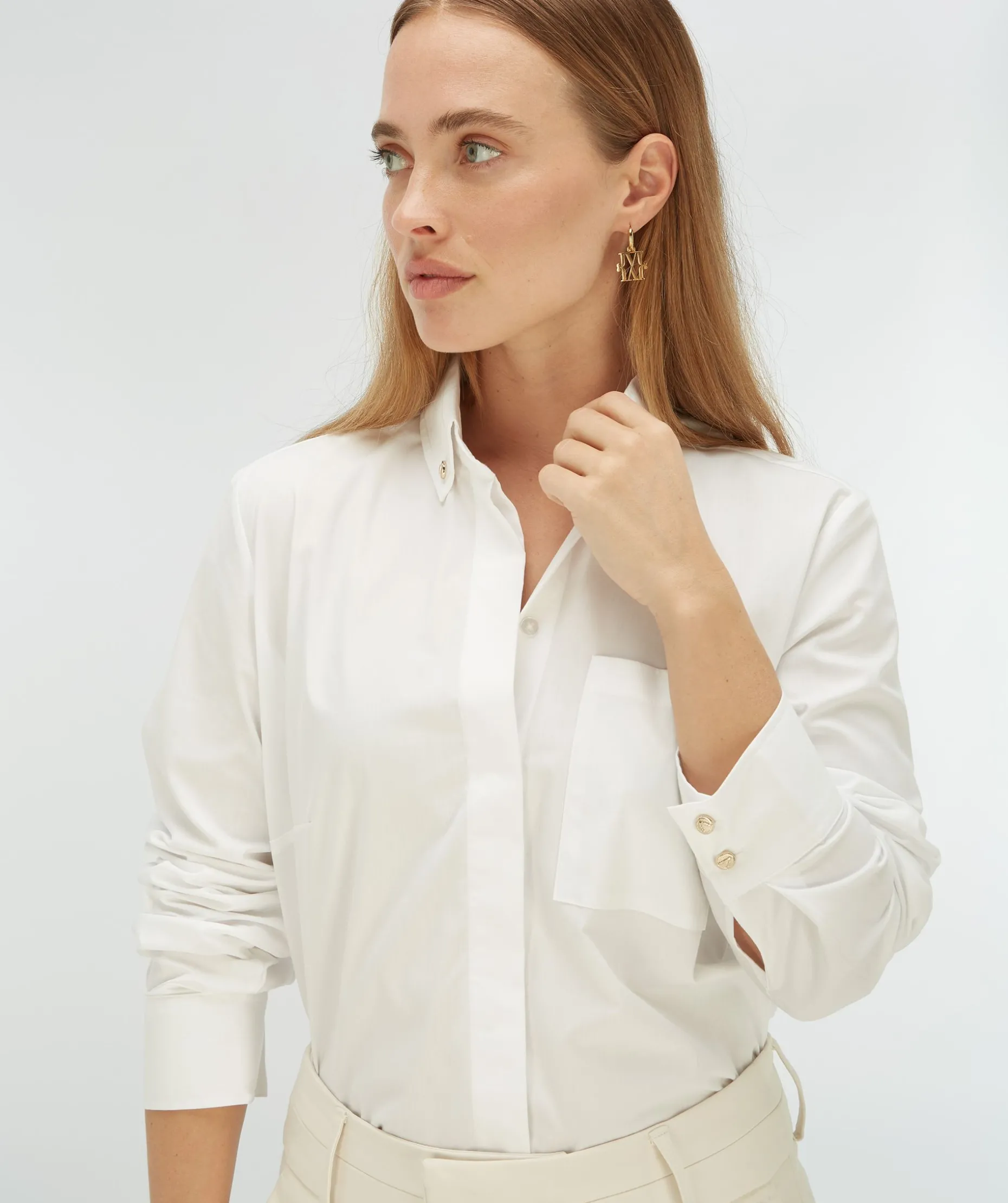JV Charline fitted blouse - clean white