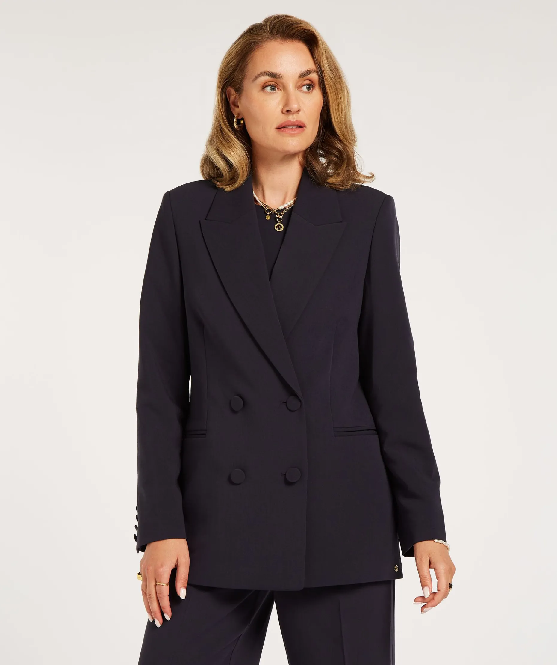 JV DILLEN straight fit blazer - dark blue