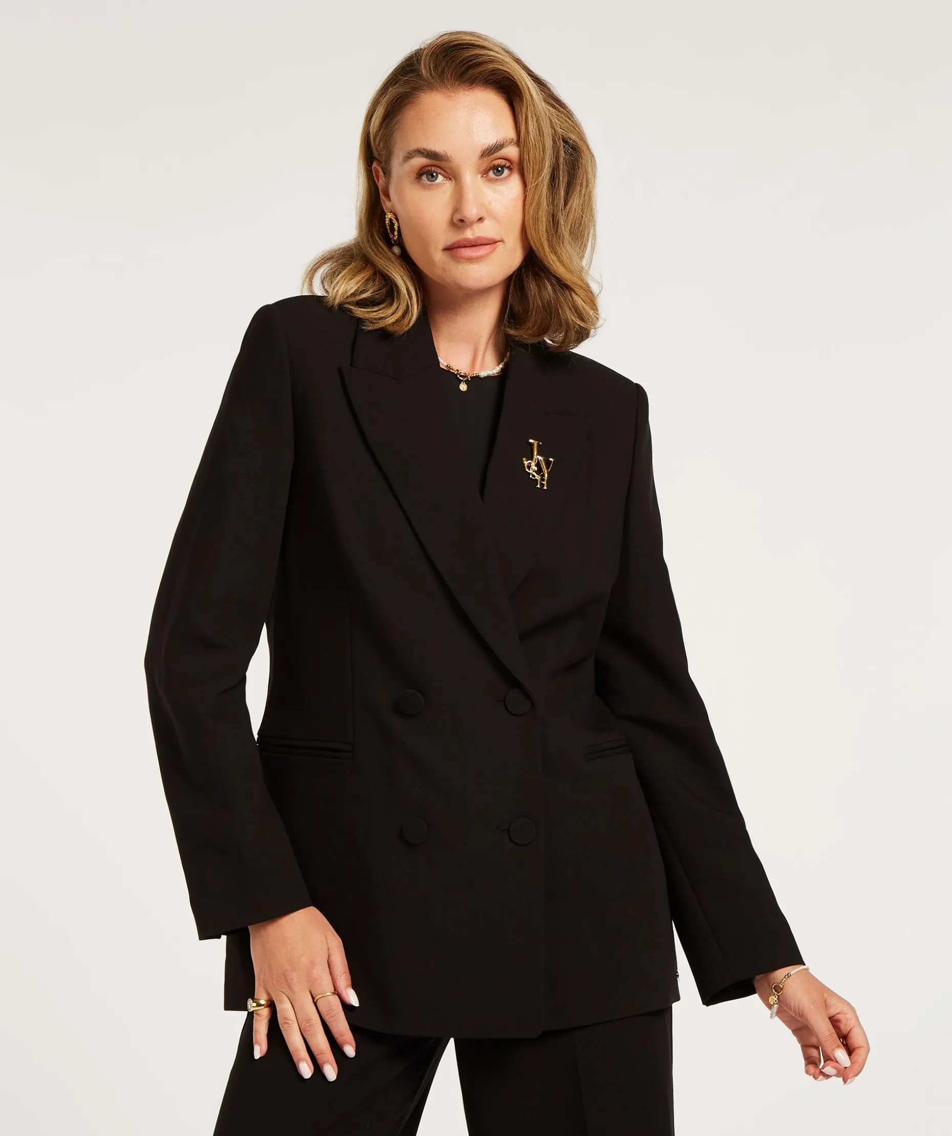 JV DILLEN straight fit blazer - black