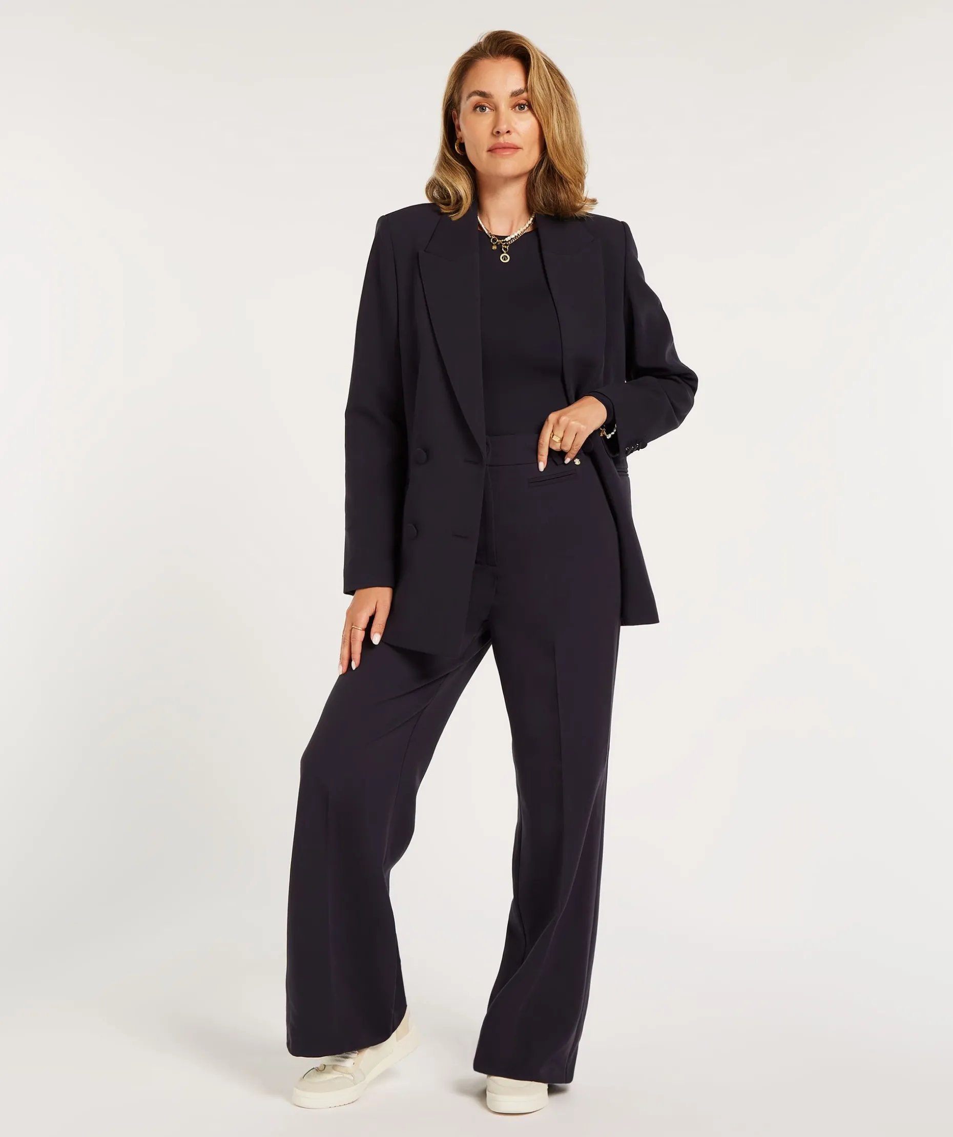 JV DILLEN straight fit blazer - dark blue