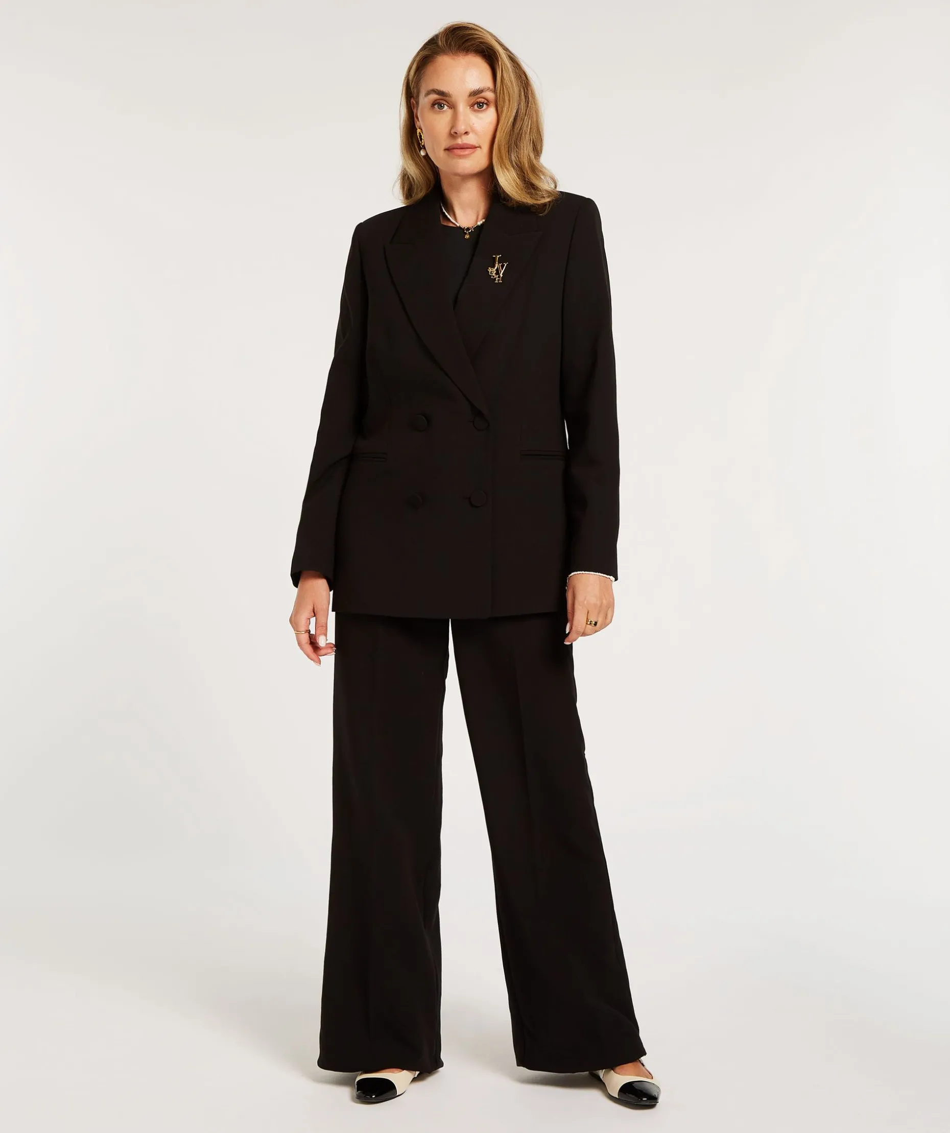 JV DILLEN straight fit blazer - black
