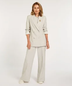 JV DILLEN straight fit blazer - light grey melange