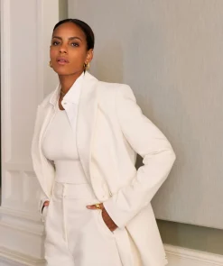 JV DILLEN straight fit blazer - creme white