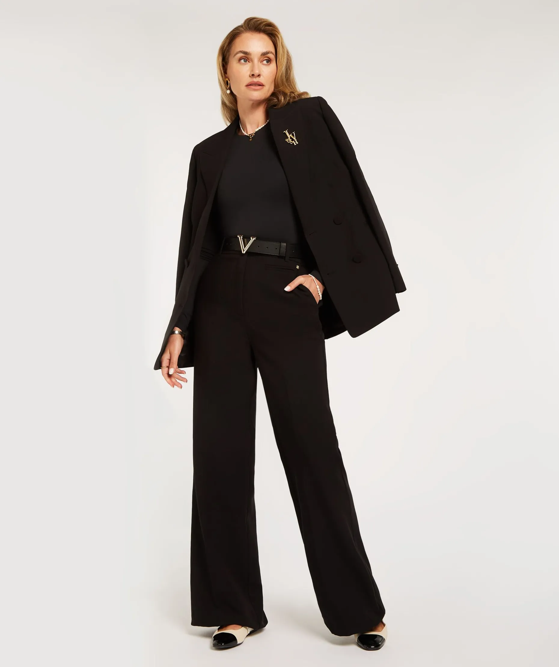 JV DILLEN straight fit blazer - black
