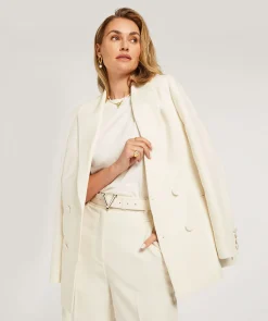 JV DILLEN straight fit blazer - creme white
