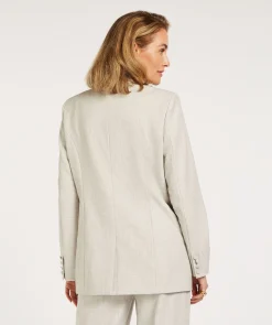 JV DILLEN straight fit blazer - light grey melange