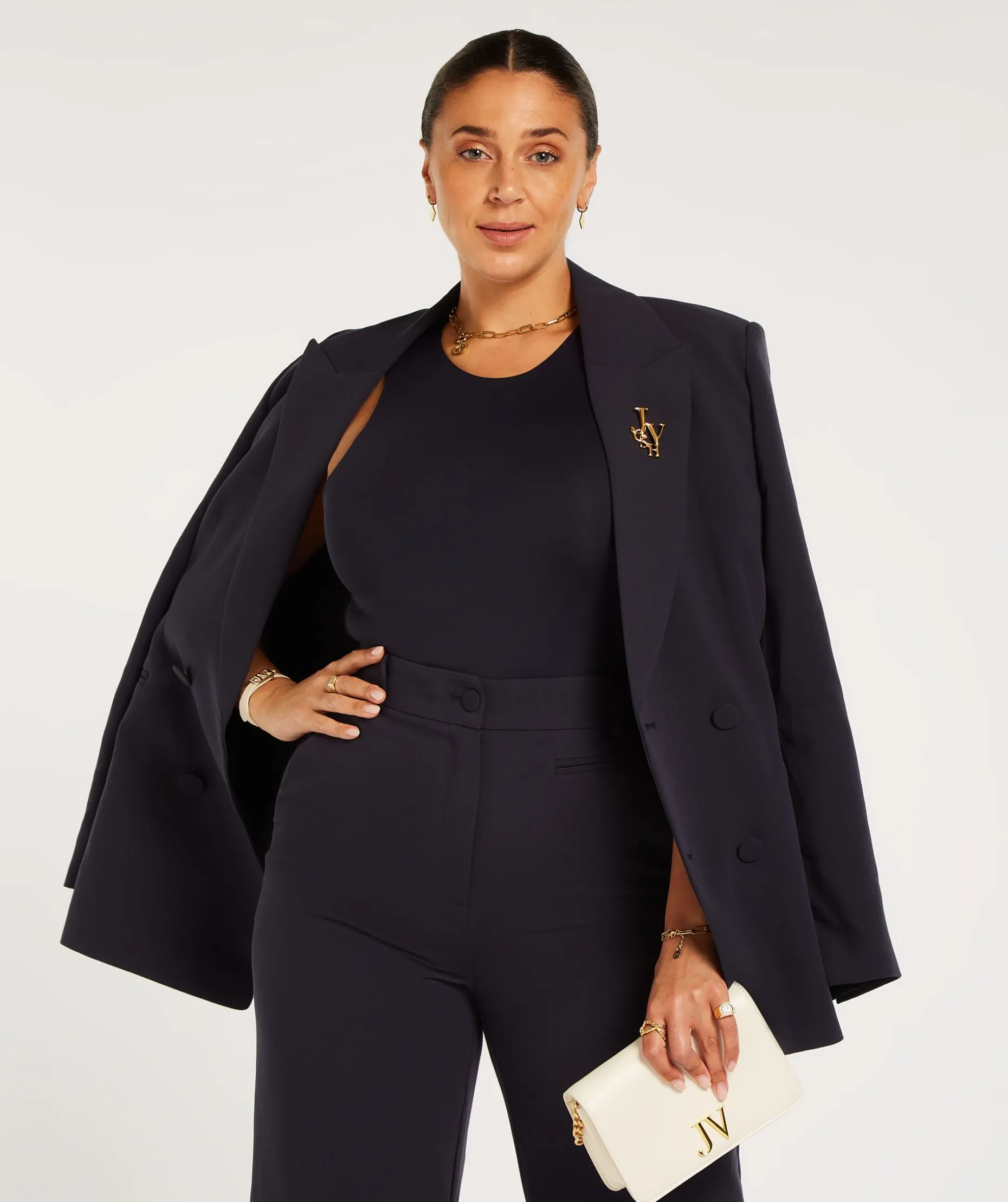 JV DILLEN straight fit blazer - dark blue
