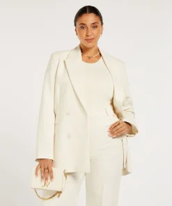 JV DILLEN straight fit blazer - creme white