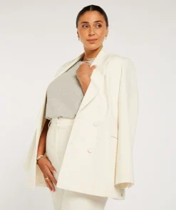 JV DILLEN straight fit blazer - creme white