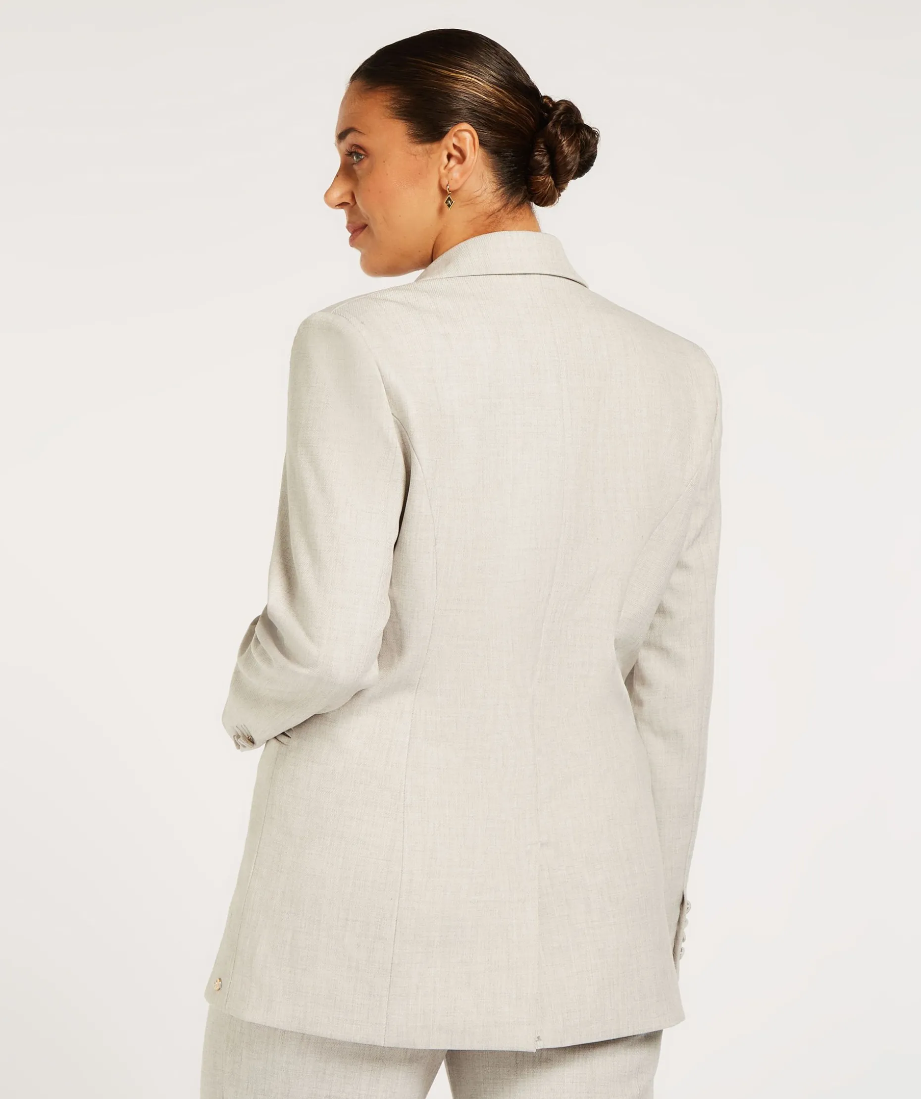 JV DILLEN straight fit blazer - light grey melange
