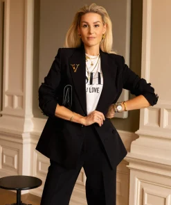 JV DILLEN straight fit blazer - black