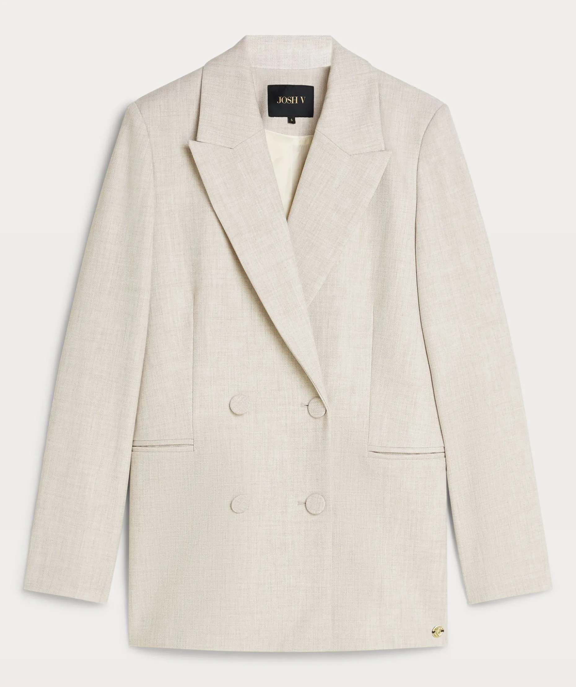 JV DILLEN straight fit blazer - light grey melange
