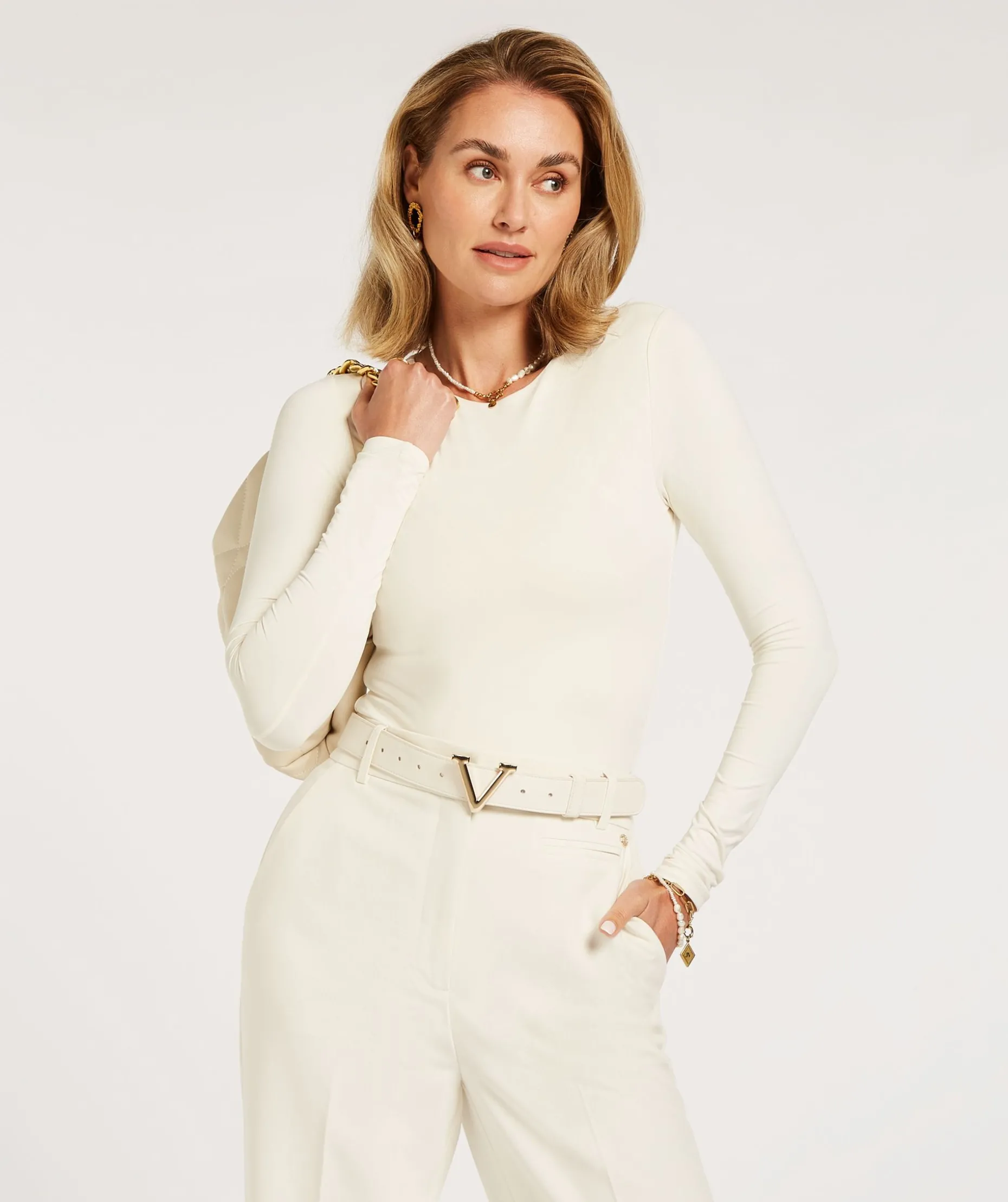 JV FELICE super fitted body - creme white