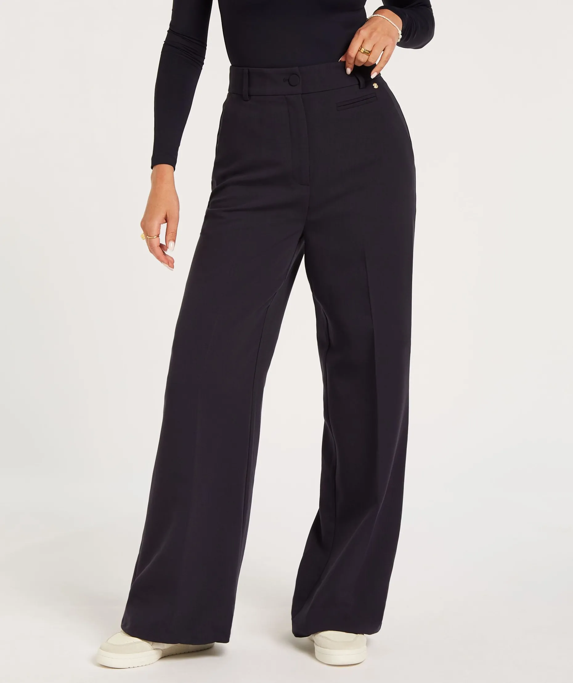 JV KATE high rise wide leg pantalon - dark blue