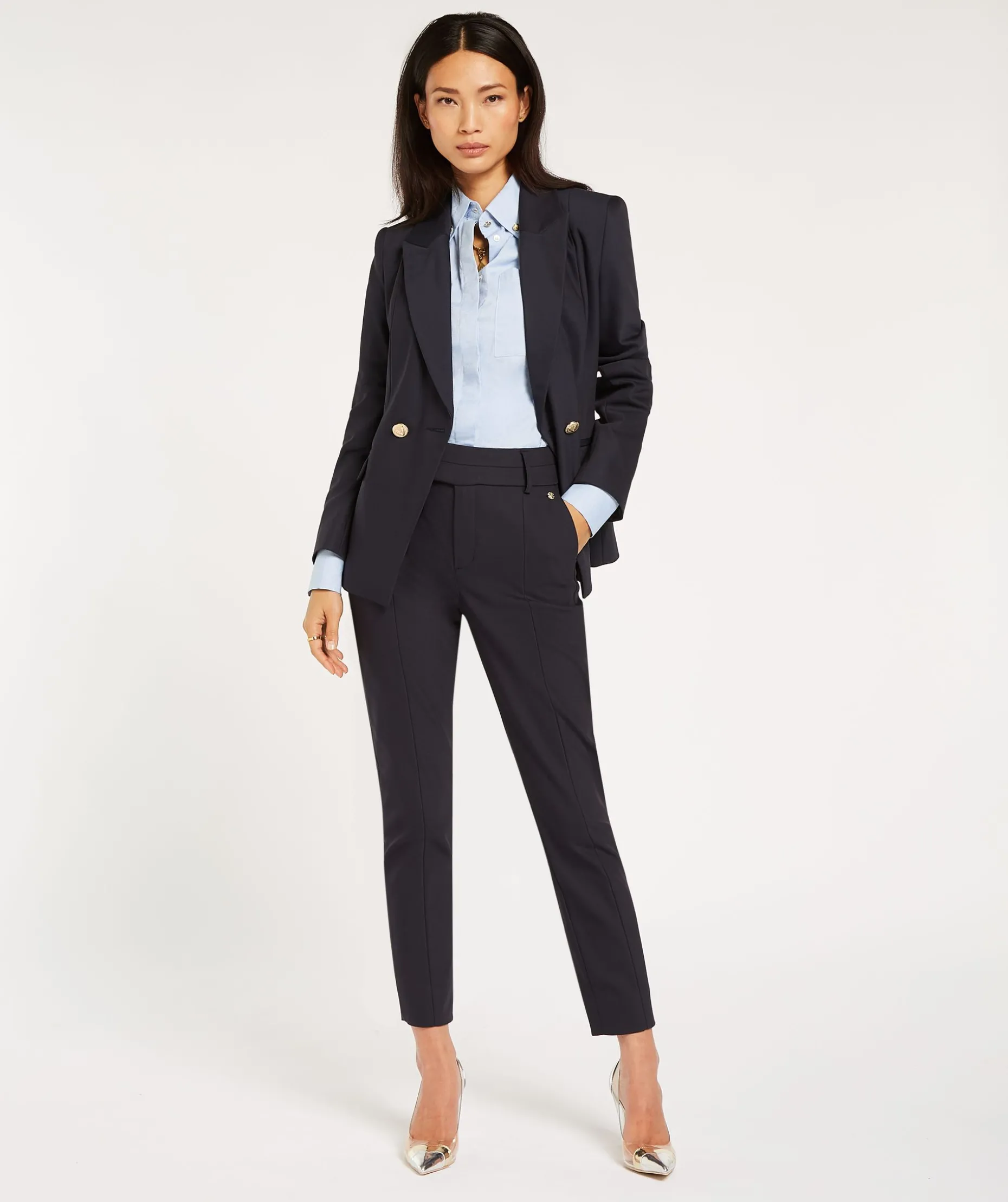JV KRIS fitted pantalon - dark blue