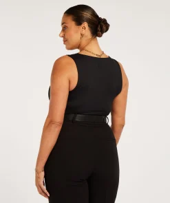 JV LINDE slim fit top - black