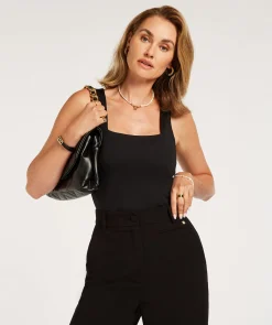 JV LINDE slim fit top - black
