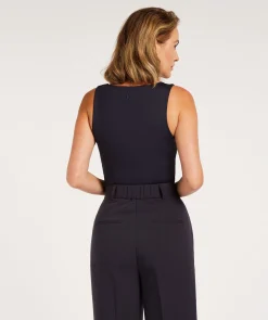 JV LINDE slim fit top - dark blue