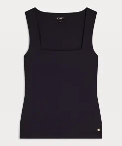 JV LINDE slim fit top - dark blue