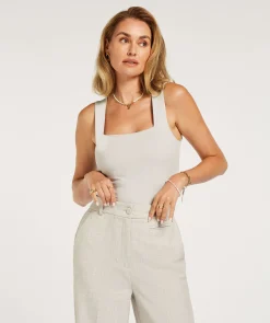 JV LINDE slim fit top - grey