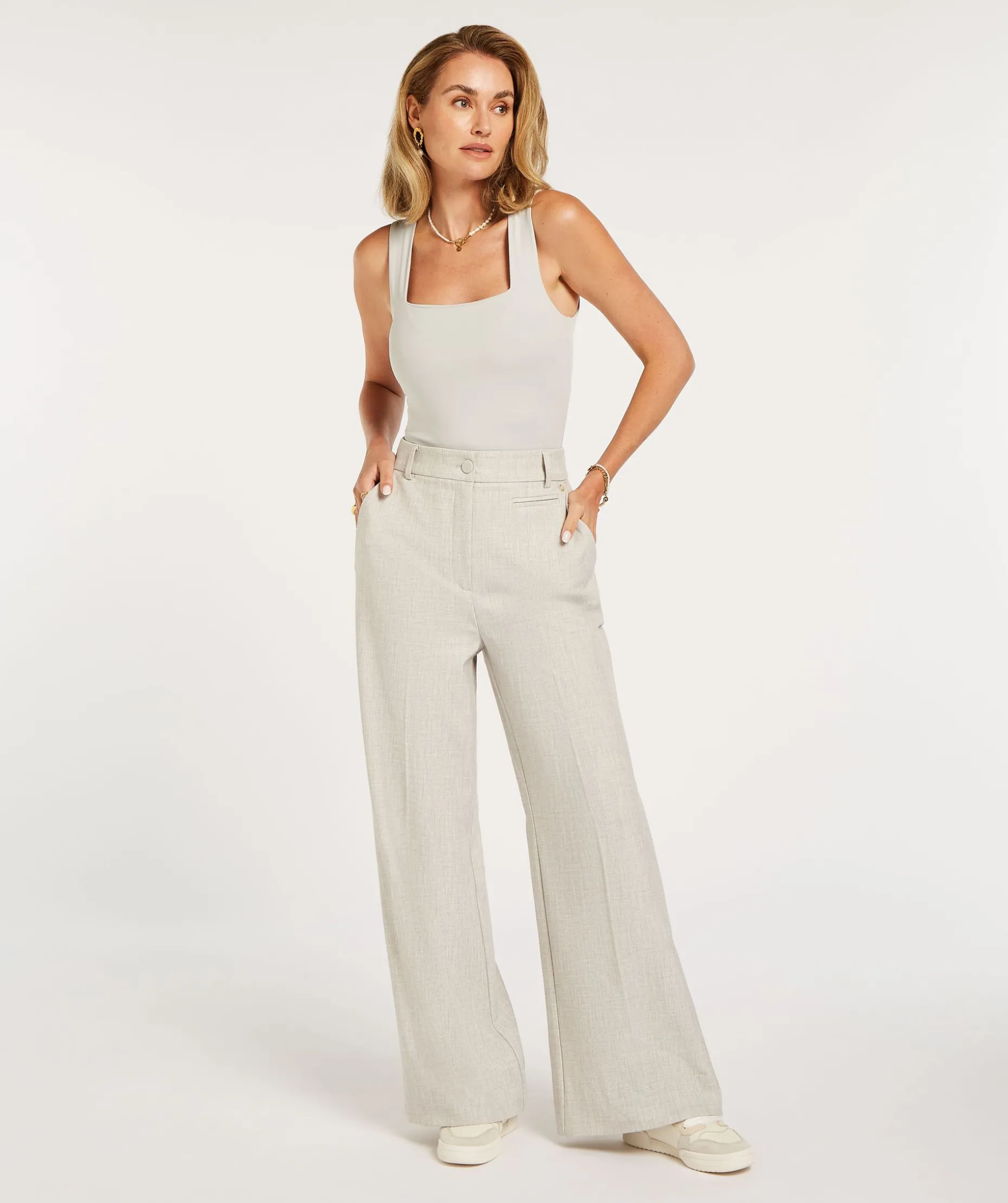 JV LINDE slim fit top - grey