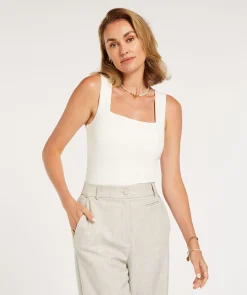 JV LINDE slim fit top - off white