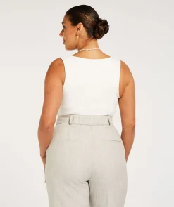 JV LINDE slim fit top - off white