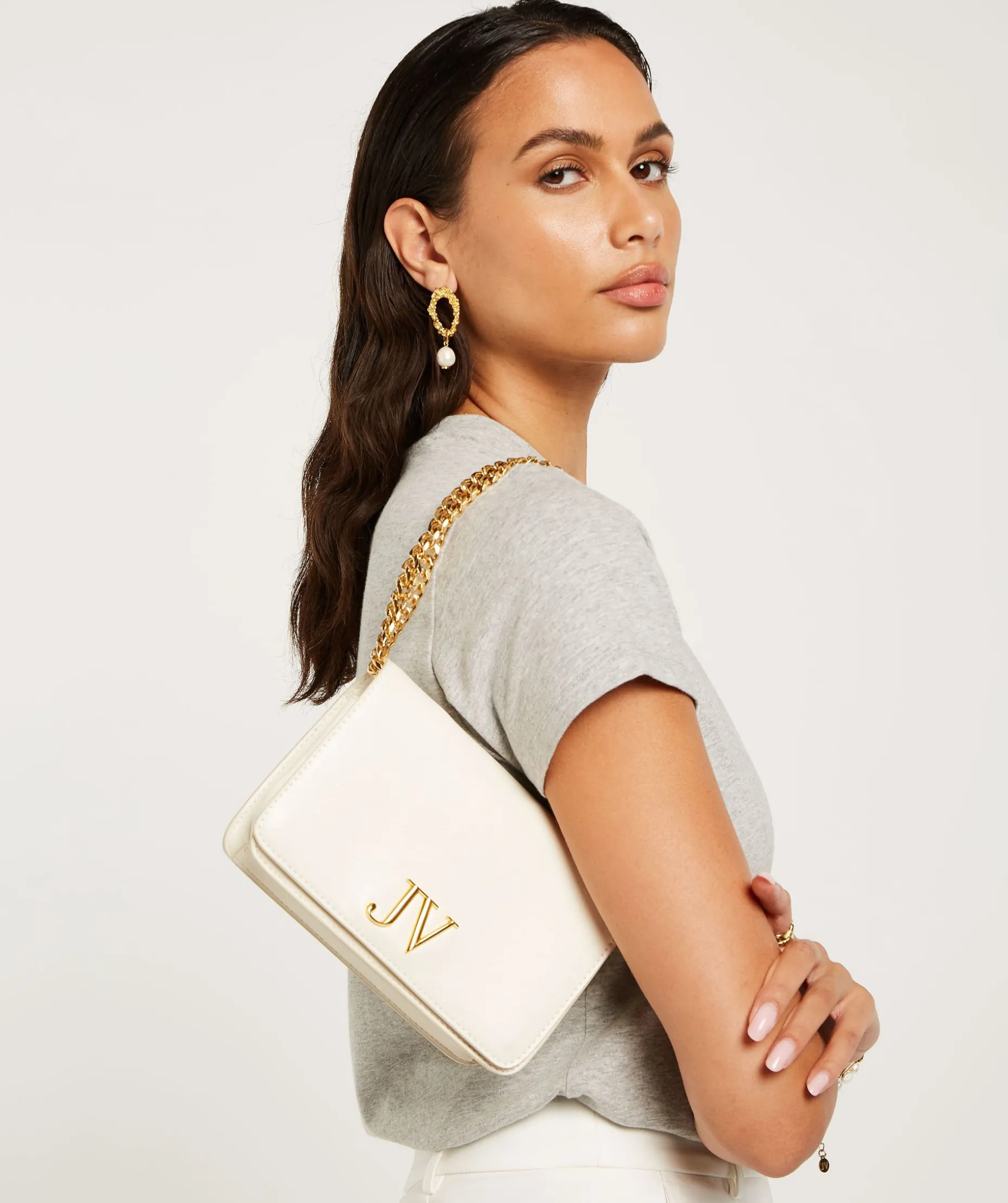 JV RAIZA Tas - cocoon white