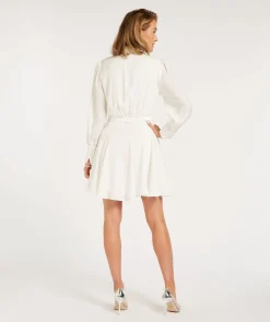 JV TAMAYA regular fit jurk met logo - off white